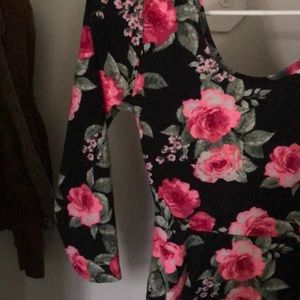 Skater-esque floral print dress